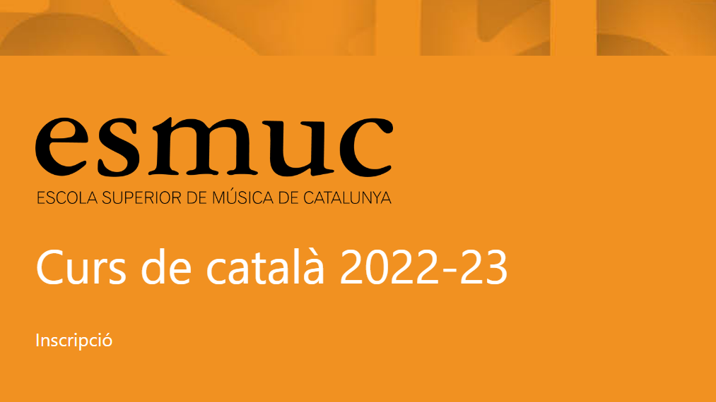 Curs Catala Esmuc 1 Curs Catala Esmuc 1