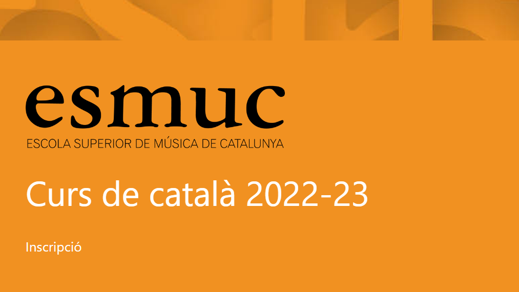 Curs Catala Esmuc 1