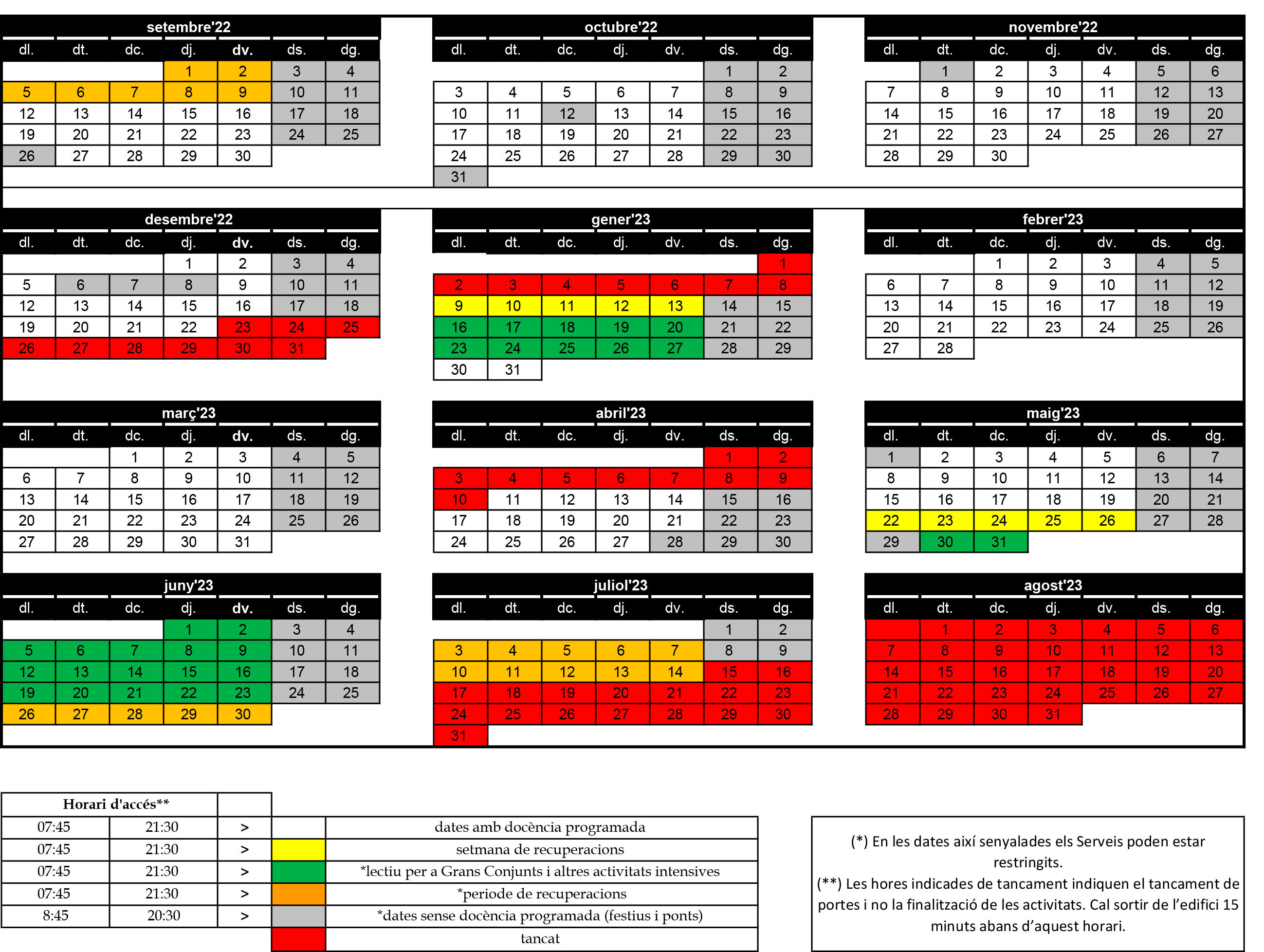 Nou Calendari Curs 2022 23 Esmuc 1