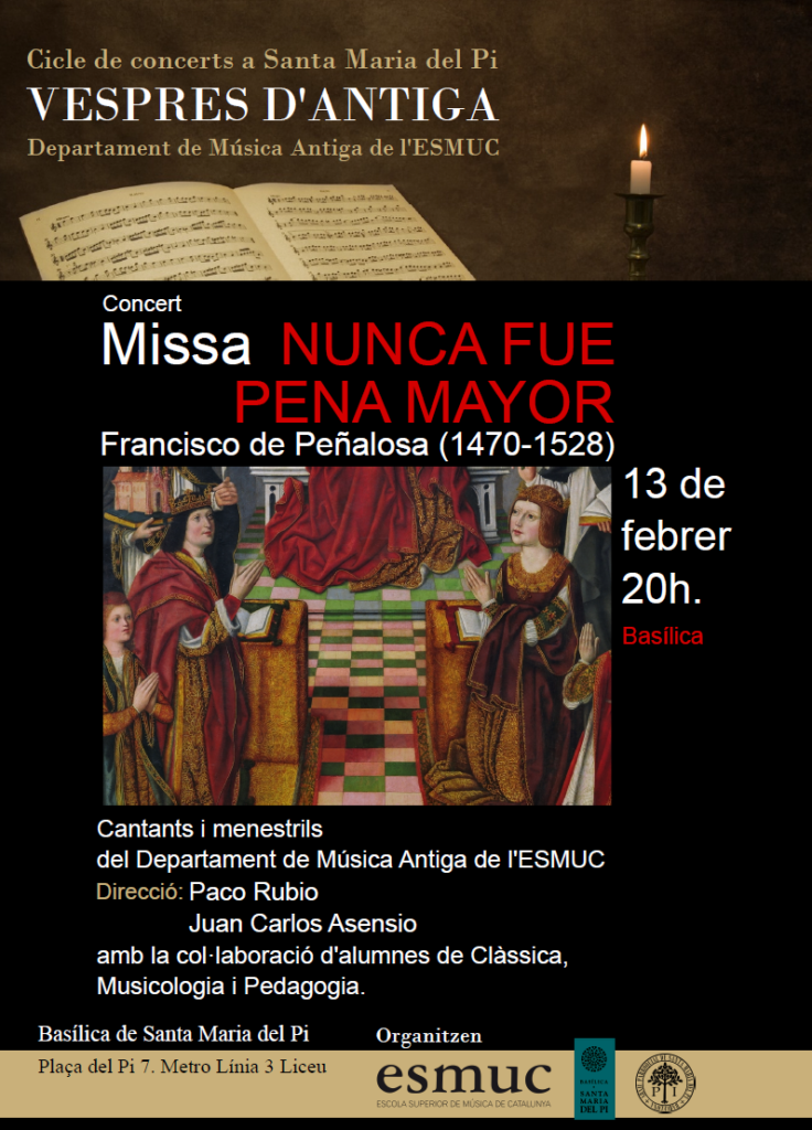 Cartell Vespres Antiga ESMUC 13 02 2024