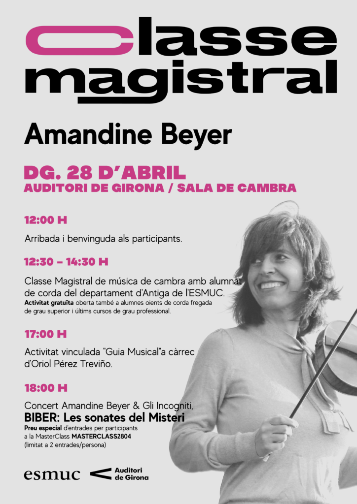 Amandine Beyer - classe magistral