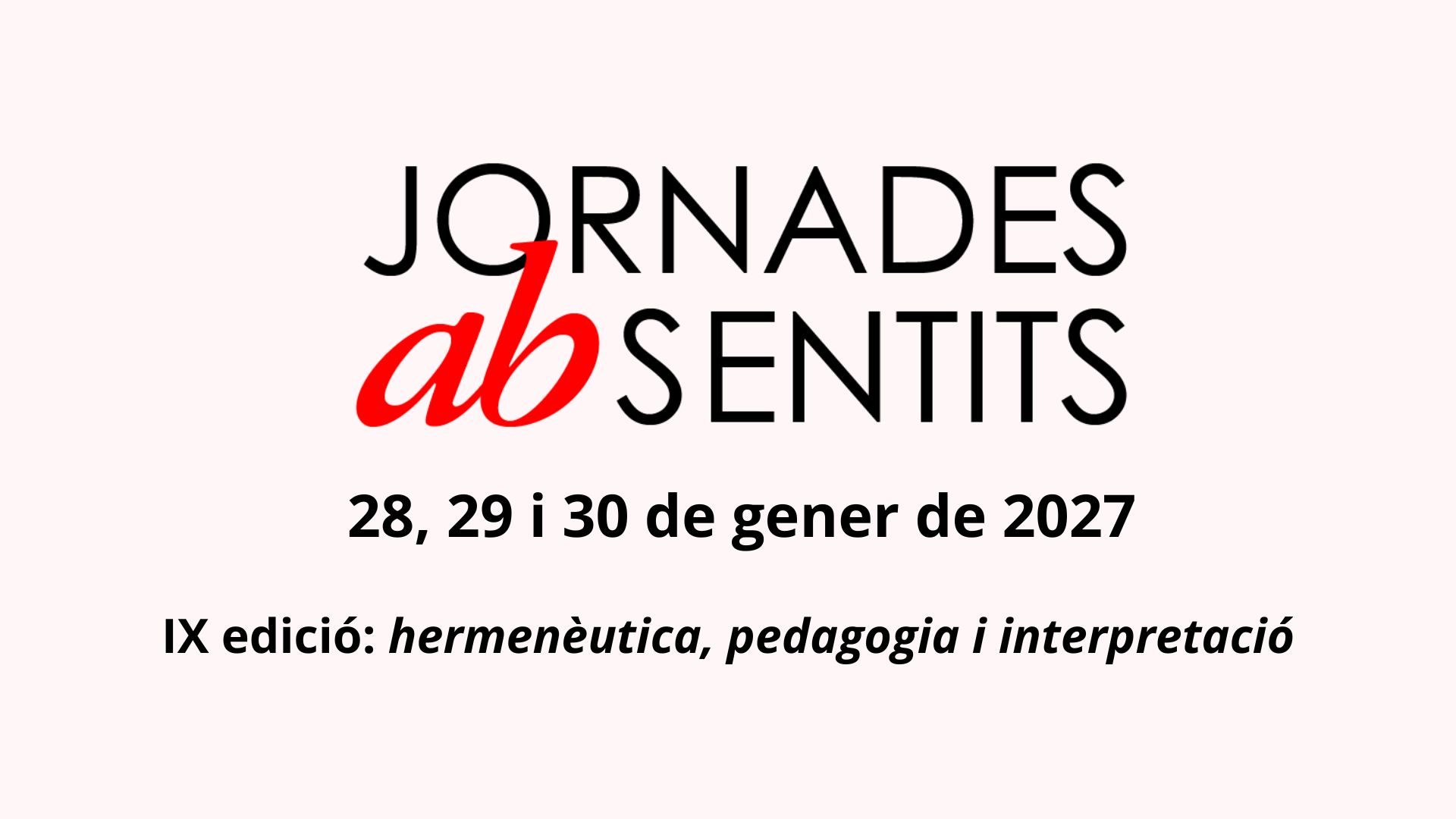 Jornades Ab Sentits Jornades Ab Sentits